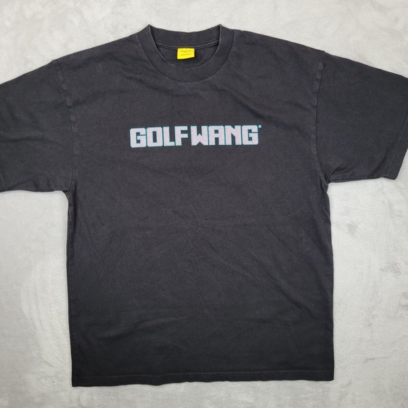 Golf Wang Shirt Mens Large‎ Short Sleeve Tyler The Creator Merch Spellout Pixels - Picture 1 of 7